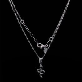 Cadena de Plata Rolo Serpiente Texturizada