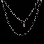 Cadena de Plata con Corazones Continuos