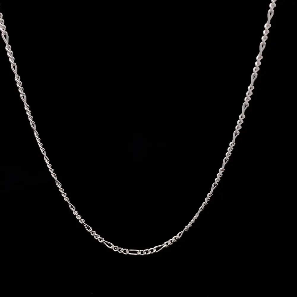 Cadena de Plata Fígaro 3x1