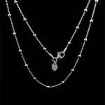 Cadena de Plata Limada con Esferas Lisas