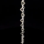 Cadena de Plata con Corazones Continuos