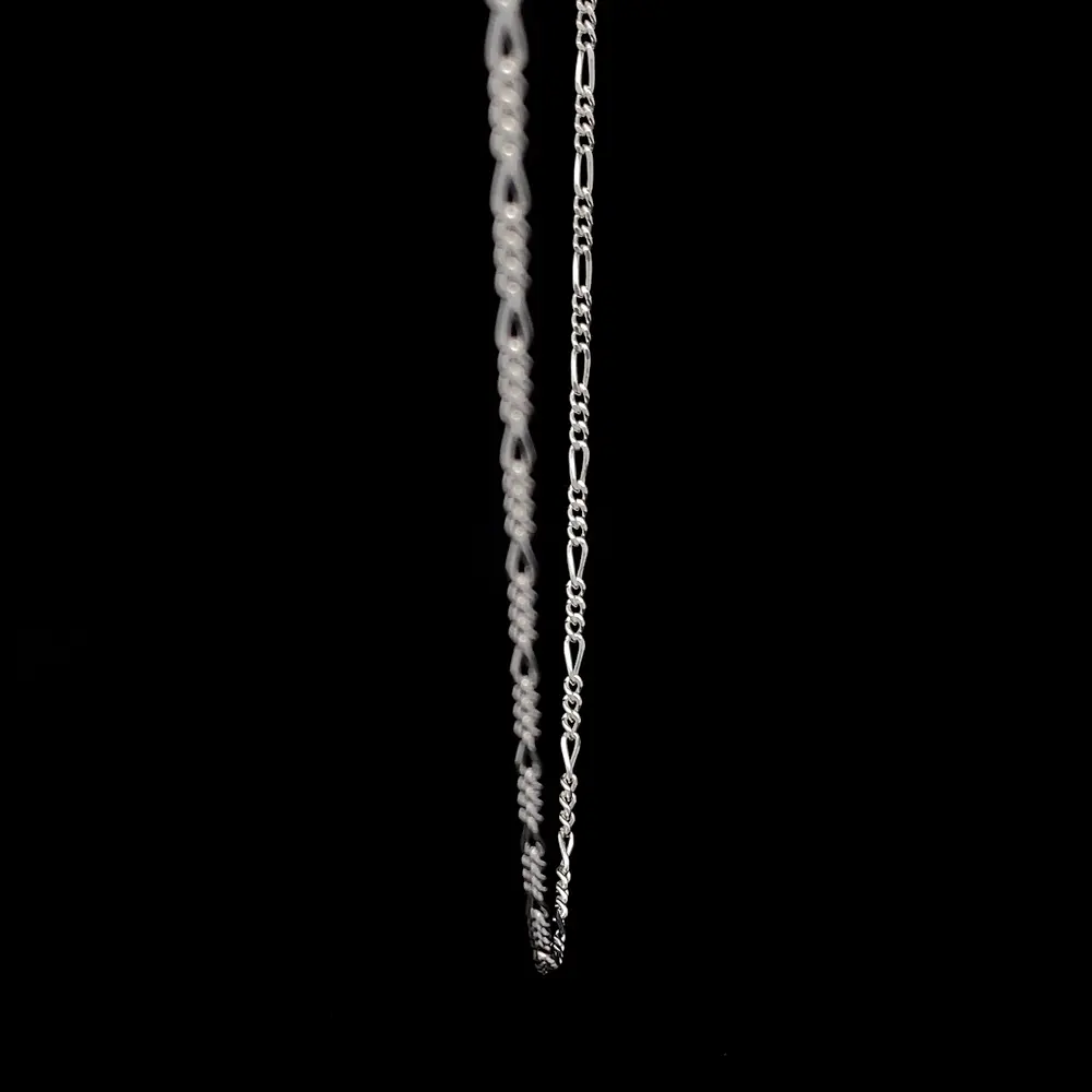 Cadena de Plata Fígaro 3x1