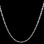 Cadena de Plata Eslabón de Arroz Alternado