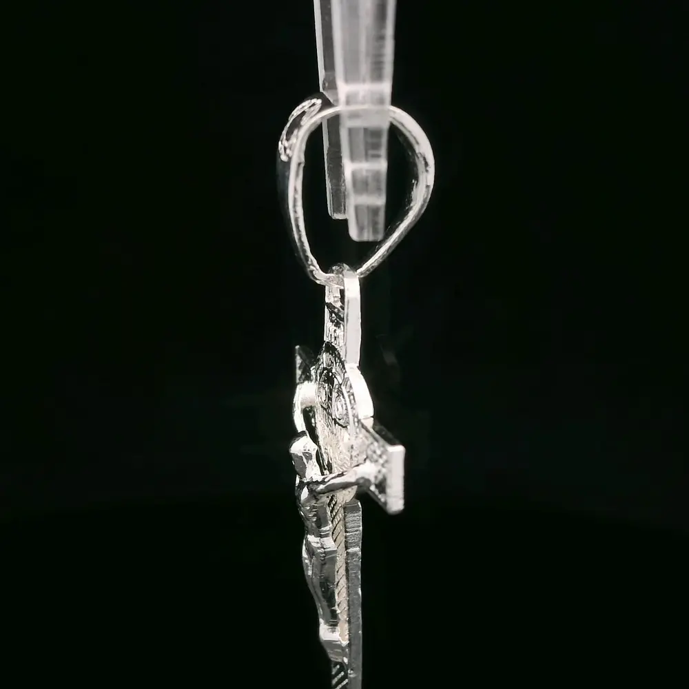 Colgante de Plata Cruz San Benito Troquelada