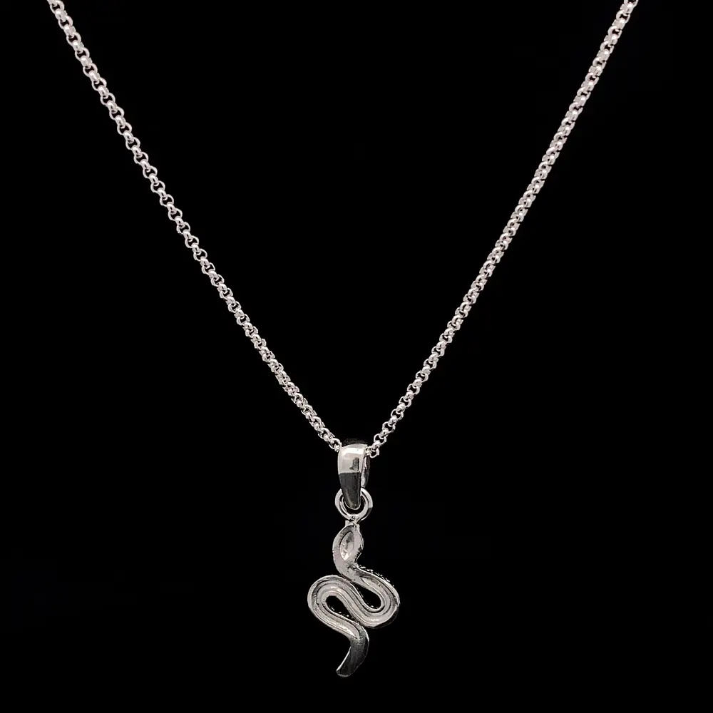 Cadena de Plata Rolo Serpiente Texturizada