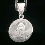 Colgante de Plata Medalla Redonda Guadalupe