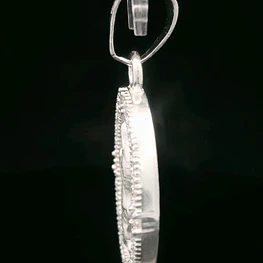 Colgante de Plata Virgen con Halo Incoloro