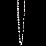 Cadena de Plata Eslabón de Arroz Alternado
