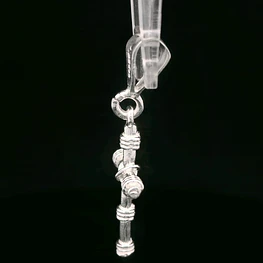 Colgante de Plata Cruz Rústica Inflada