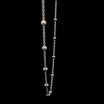 Cadena de Plata Limada con Esferas Lisas