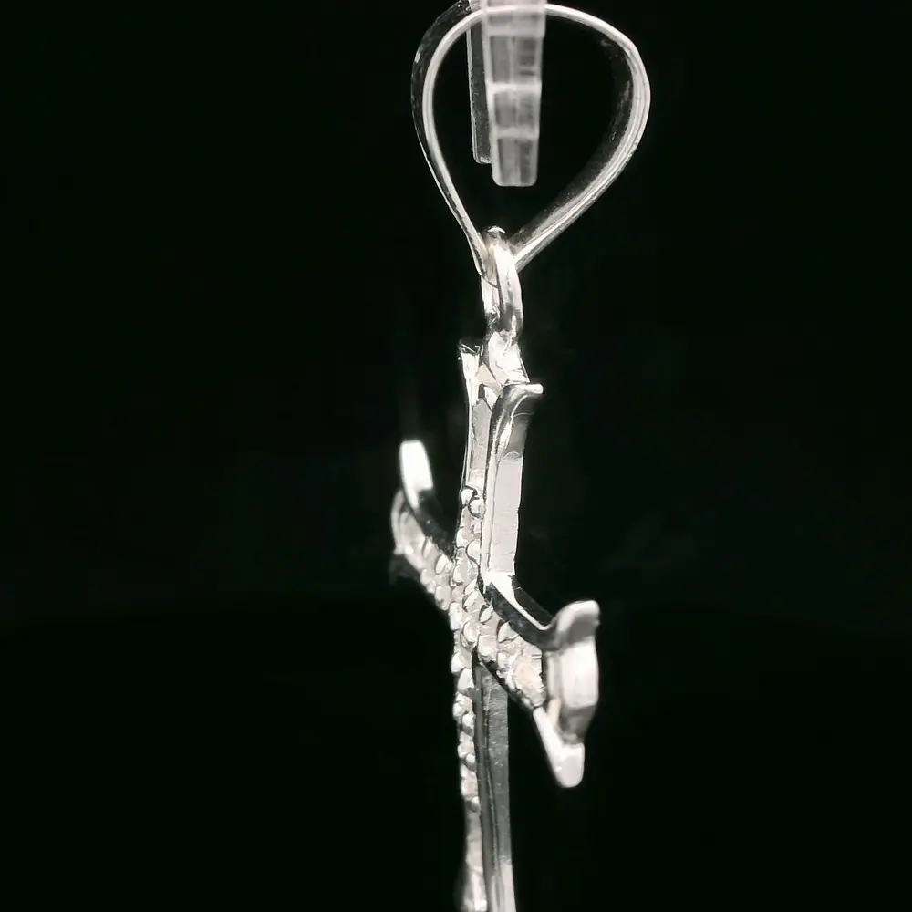 Colgante de Plata Cruz Gótica con Cruz Central