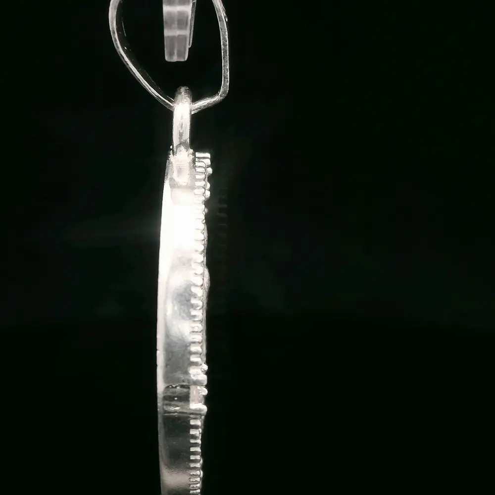 Colgante de Plata Virgen con Halo Incoloro