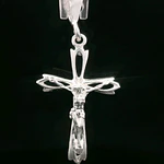 Colgante de Plata Crucifijo Calado con Cristo