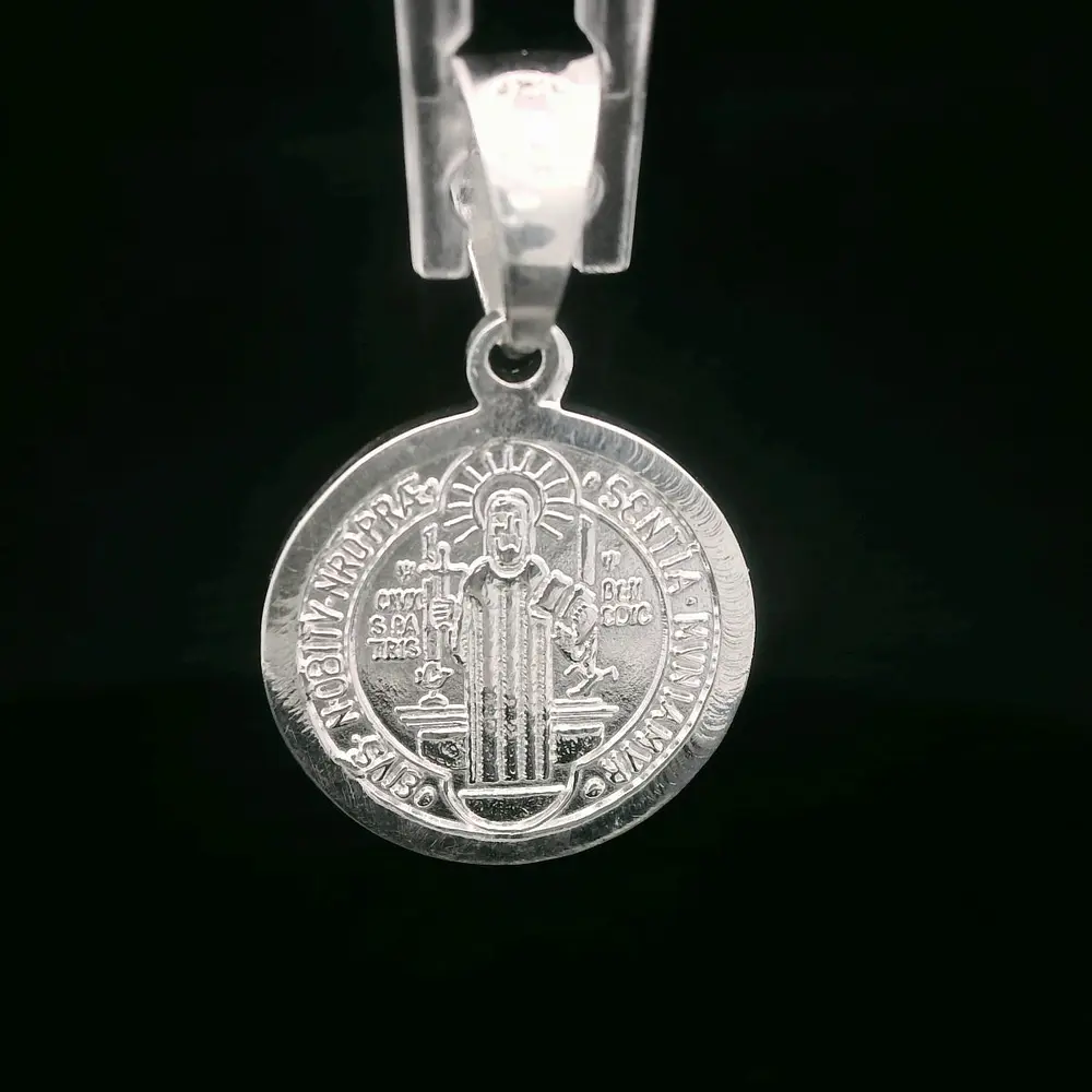 Colgante de Plata Medalla San Benito