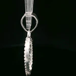 Colgante de Plata Virgen de Guadalupe Troquelada con Halo de Circones
