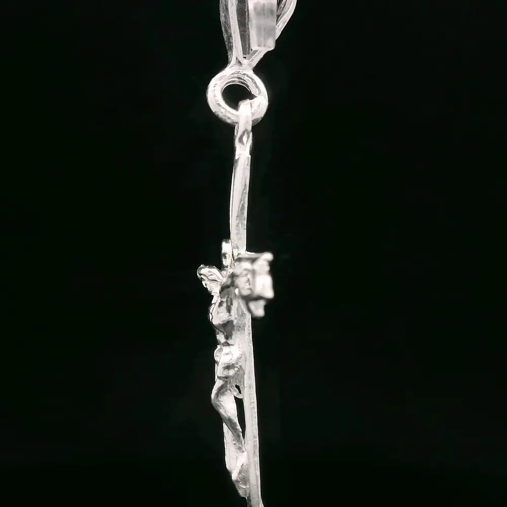 Colgante de Plata Crucifijo Calado con Cristo