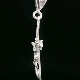 Colgante de Plata Crucifijo Calado con Cristo