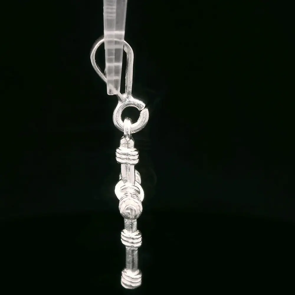 Colgante de Plata Cruz Rústica Inflada