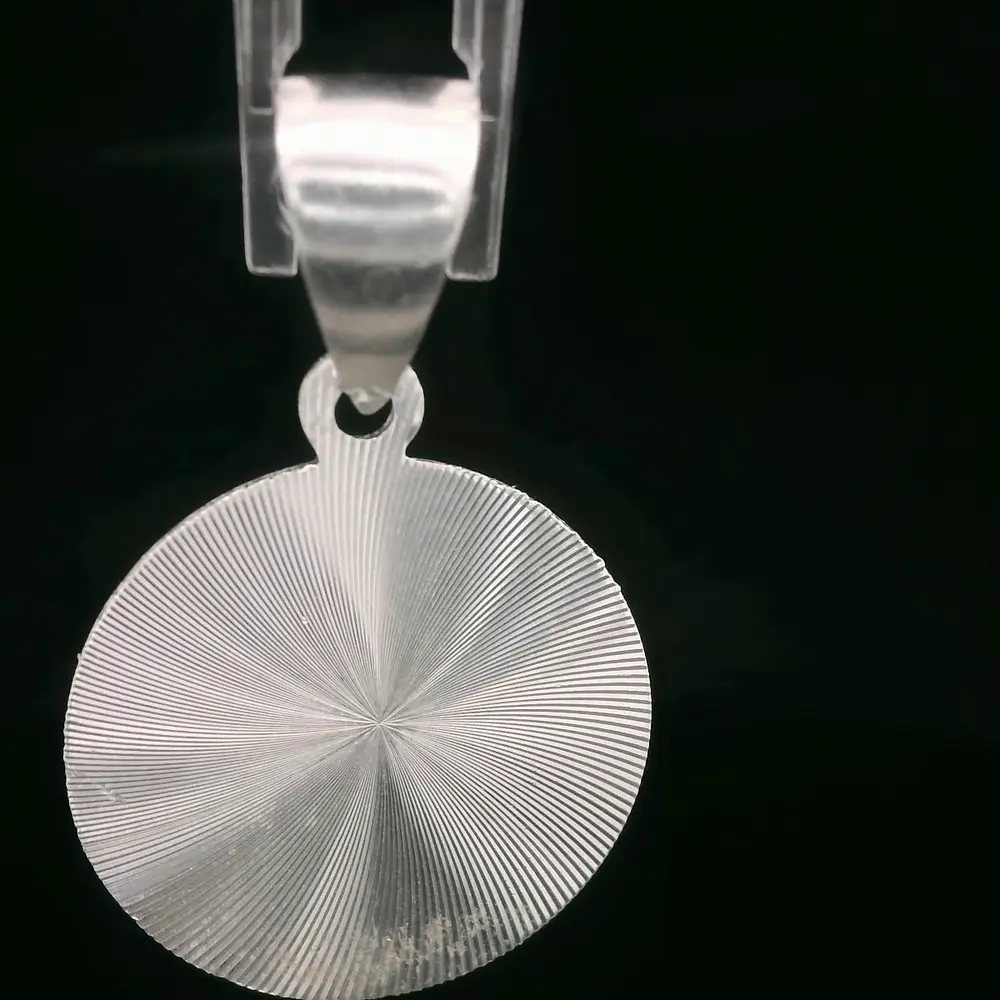 Colgante de Plata Medalla Redonda Guadalupe