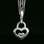Colgante de Plata Candado con Forma de Corazón