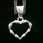 Colgante de Plata Corazón Espinado