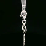 Colgante de Plata Llave con Forma de Corazón Barroco