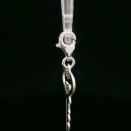 Colgante de Plata Llave con Forma de Corazón Barroco