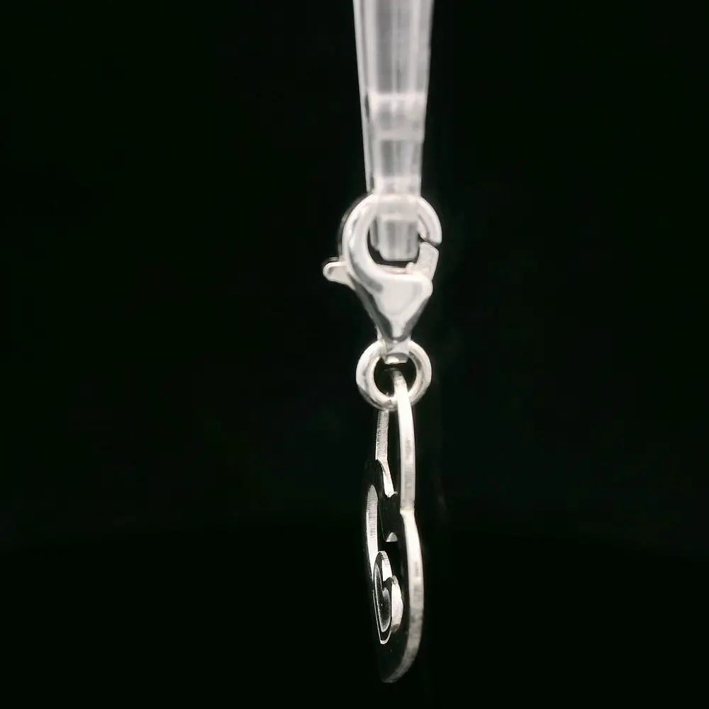 Colgante de Plata Candado con Forma de Corazón