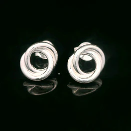Aros de Plata Círculos Entrelazados