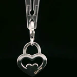 Colgante de Plata Candado con Forma de Corazón