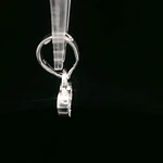 Colgante de Plata Corazón con Circones Incoloros en Pavé