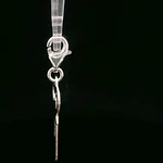 Colgante de Plata Llave con Forma de Corazón Barroco