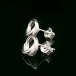Aros de Plata Círculos Entrelazados
