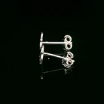Aros de Plata Corazón con Huella de Perro