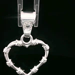 Colgante de Plata Corazón Espinado