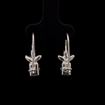 Aros de Plata con Circón Cuadrado de Color