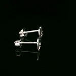 Aros de Plata Corazón con Huella de Perro