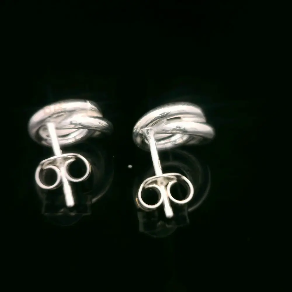 Aros de Plata Círculos Entrelazados