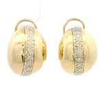 Aros Oro 18K Bombe con Diamantes