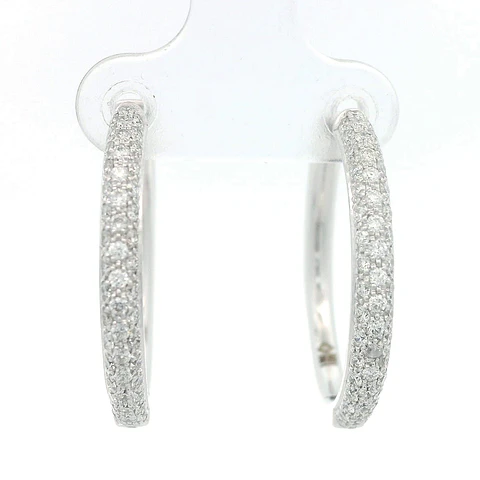 Aros Oro 18K Criollos con Diamantes