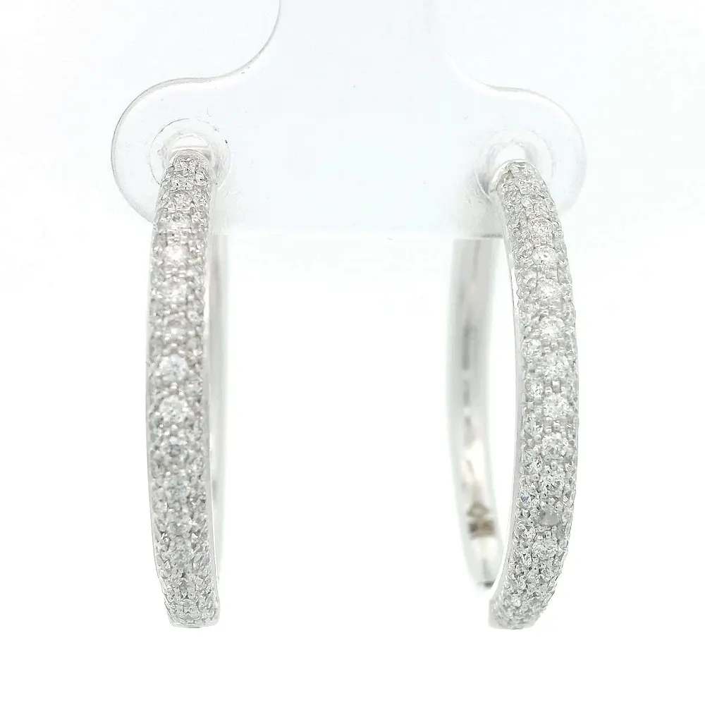 Aros Oro 18K Criollos con Diamantes