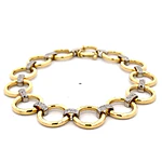 Pulsera Oro 18K Calada con Diamantes