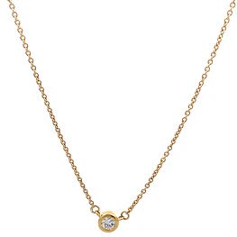 Cadena Oro 18K con Dije Punto de Luz Diamante
