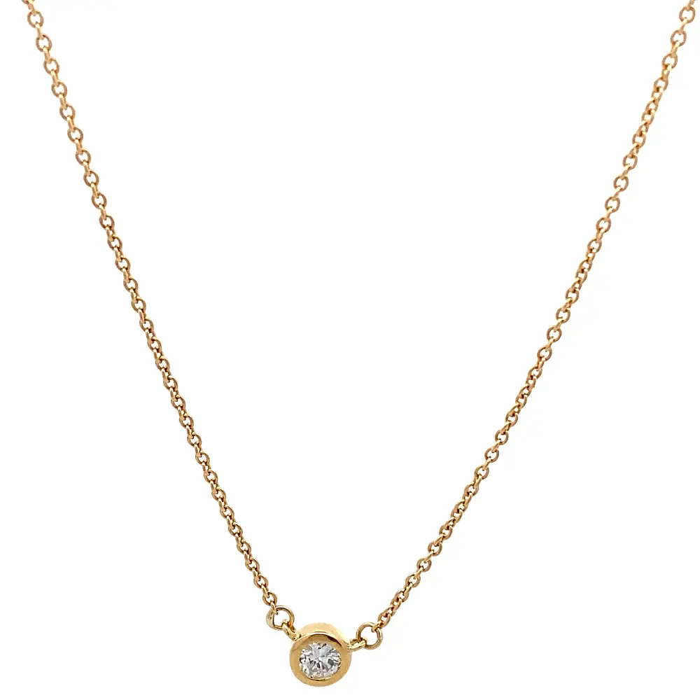 Cadena Oro 18K con Dije Punto de Luz Diamante