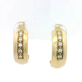 Aros Oro 18K Semi Bombe con Diamantes