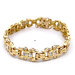 Pulsera Oro 18K Calada con Diamantes