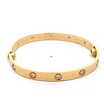 Pulsera Oro 18K Esclava con Diamantes
