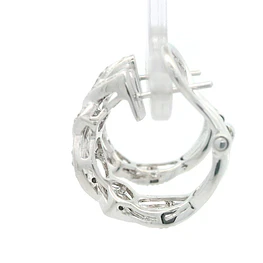 Aros Oro 18K Entrelazados con Diamantes