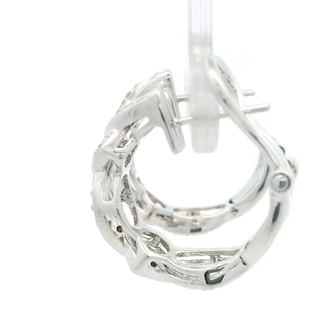 Aros Oro 18K Entrelazados con Diamantes
