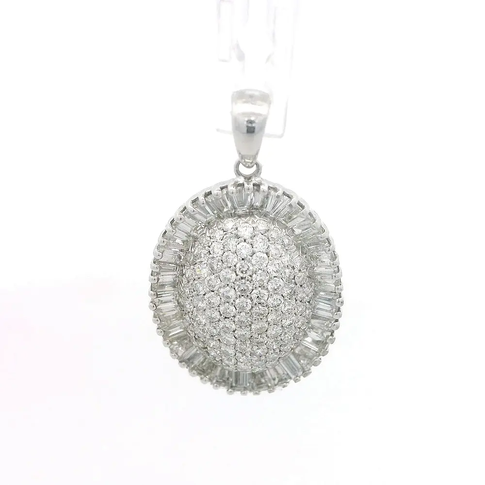 Colgante Oro 18K Bombe con Diamantes